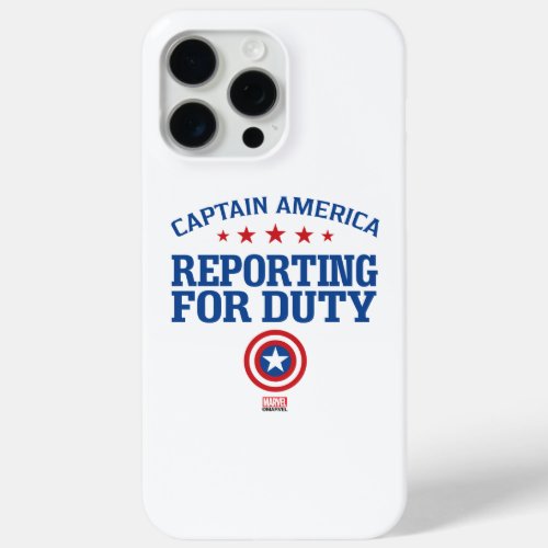 Captain America  Reporting For Duty iPhone 15 Pro Max Case