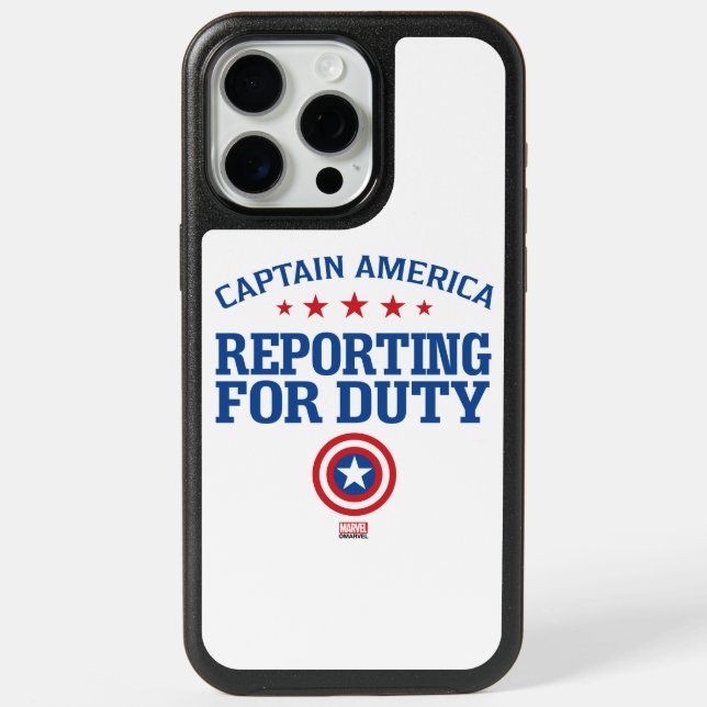 Captain America | Reporting For Duty iPhone 15 Pro Max Case (Back)