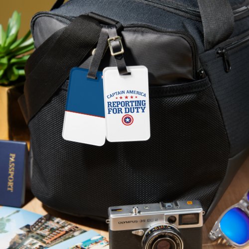 Captain America  Reporting For Duty Luggage Tag