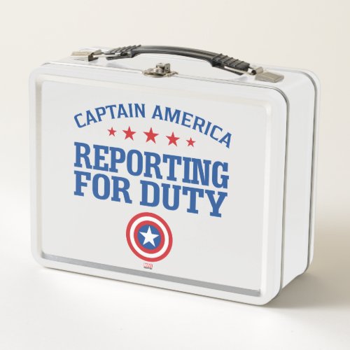 Captain America  Reporting For Duty Metal Lunch Box