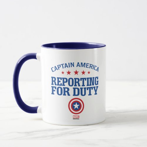 Captain America  Reporting For Duty Mug