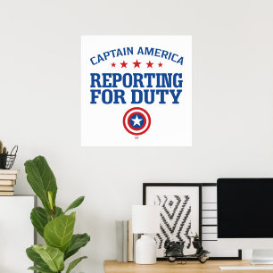 Captain America   Reporting For Duty Poster