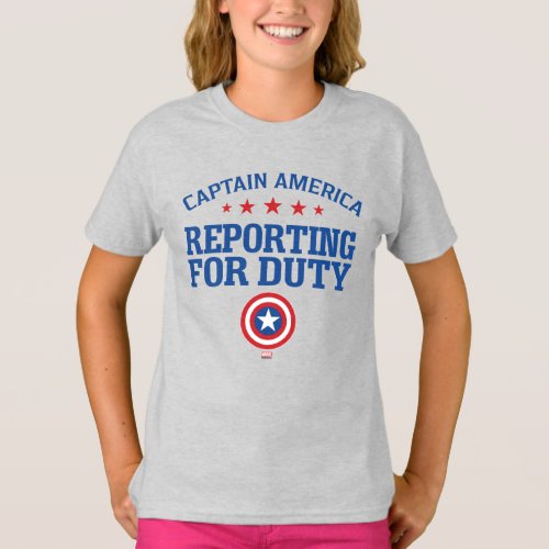 Captain America  Reporting For Duty T_Shirt
