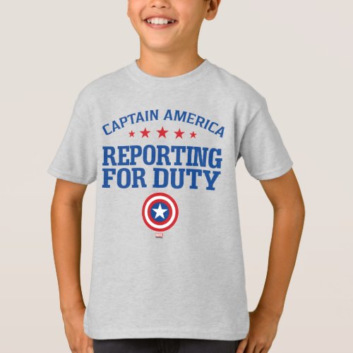 Captain America  Reporting For Duty T_Shirt