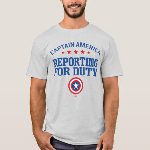 Captain America Reporting For Duty T-Shirt