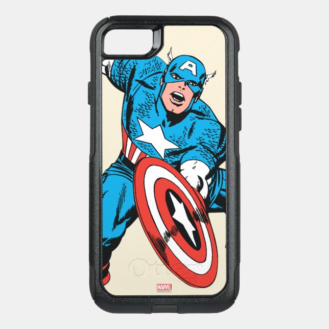 Captain America Retro 9 Otterbox iPhone Case (Back)