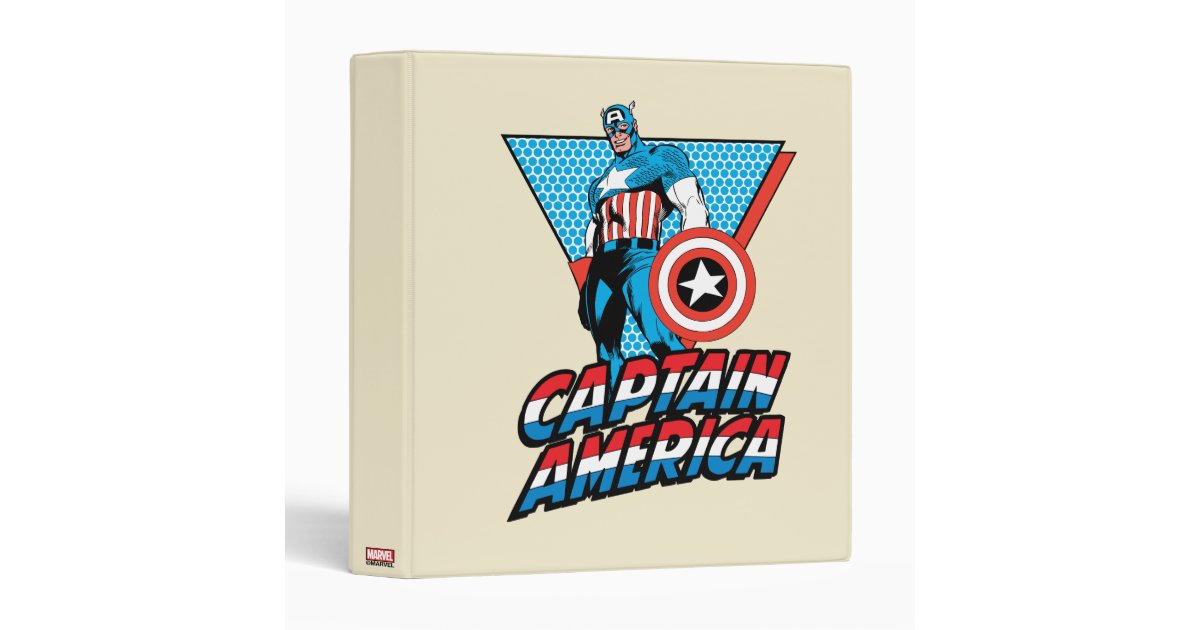 Captain America Retro Character Graphic Binder | Zazzle