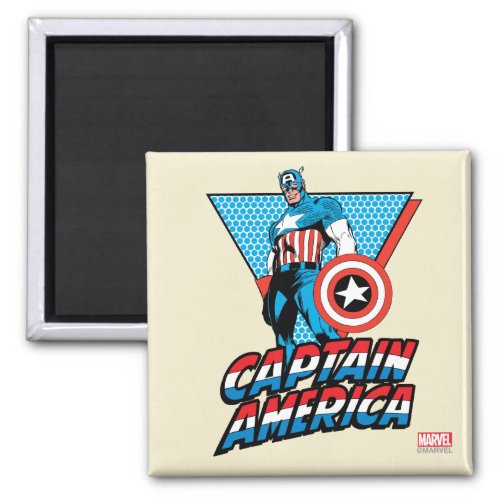 Captain America Retro Character Graphic Magnet