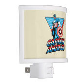Captain America Retro Character Graphic Night Light (Right)
