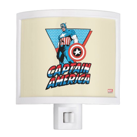 Captain America Retro Character Graphic Night Light (Front)