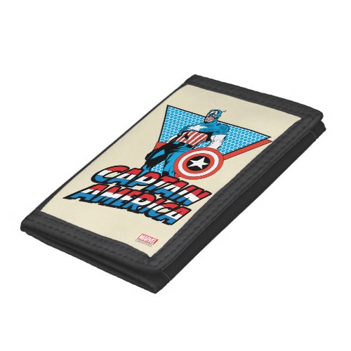 Captain America Retro Character Graphic Tri_fold Wallet