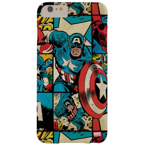 Captain America Retro Comic Book Pattern Barely There iPhone 6 Plus Case