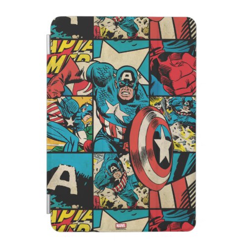 Captain America Retro Comic Book Pattern iPad Mini Cover