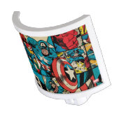Captain America Retro Comic Book Pattern Night Light (Angled)