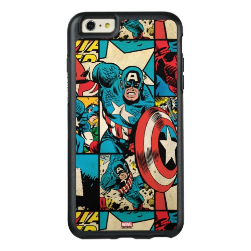 Captain America Retro Comic Book Pattern OtterBox iPhone 66s Plus Case