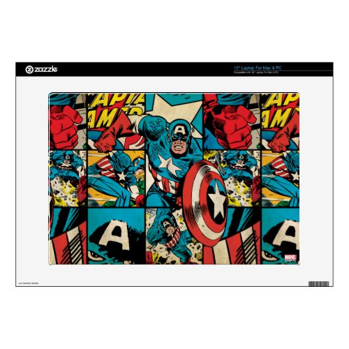 Captain America Retro Comic Book Pattern