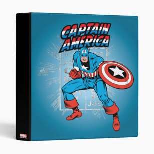 Captain America Retro Price Graphic 3 Ring Binder