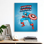 Captain America Retro Price Graphic Canvas Print at Zazzle