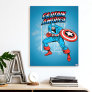 Captain America Retro Price Graphic Canvas Print