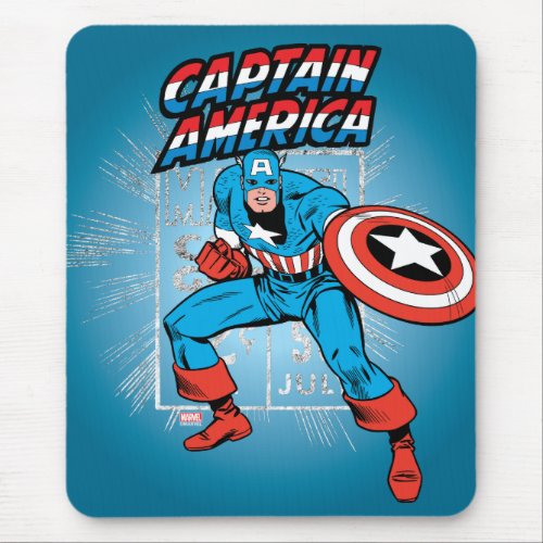 Captain America Retro Price Graphic Mouse Pad