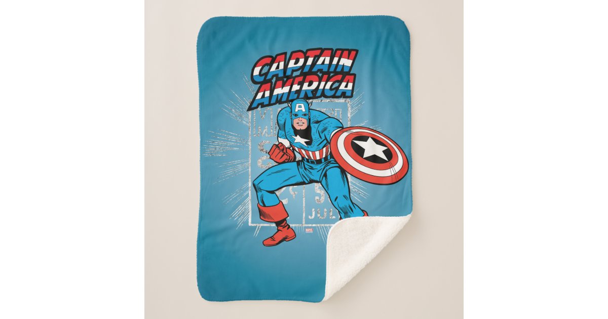 Captain America Retro Price Graphic Sherpa Blanket Zazzle Com