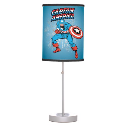 Captain America Retro Price Graphic Table Lamp