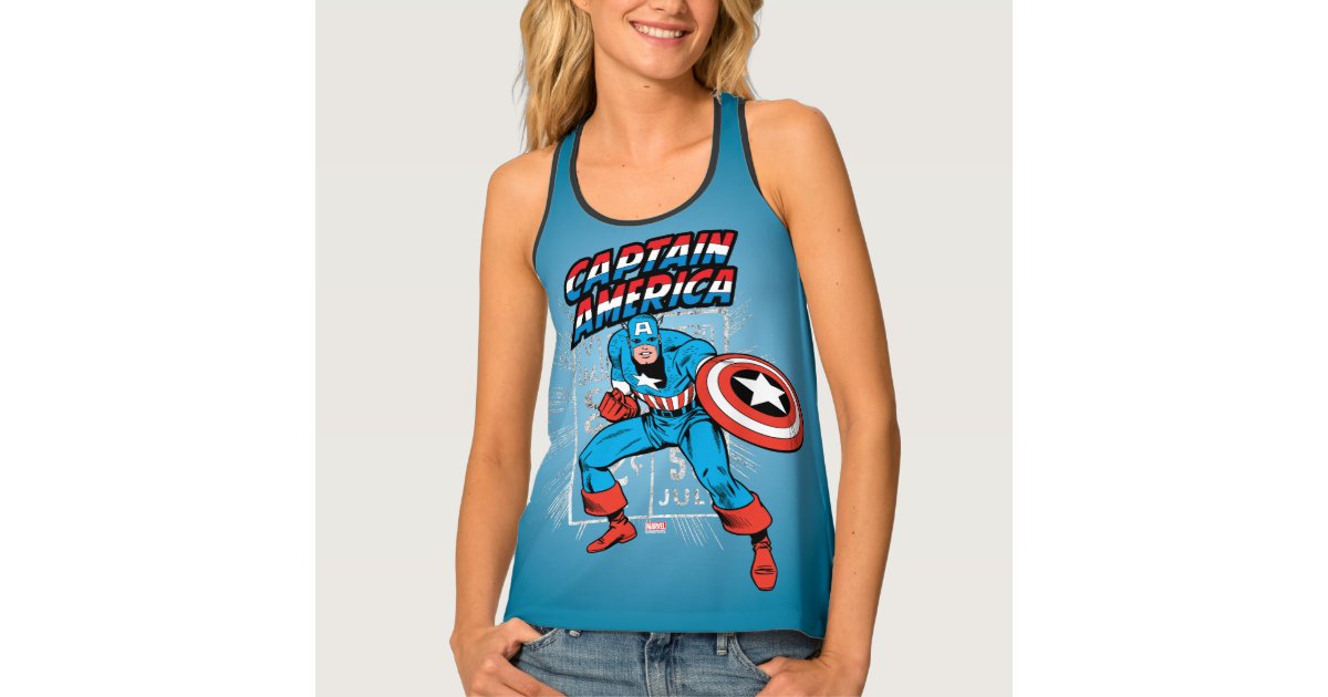 eksistens Gæsterne udløb Captain America Retro Price Graphic Tank Top | Zazzle