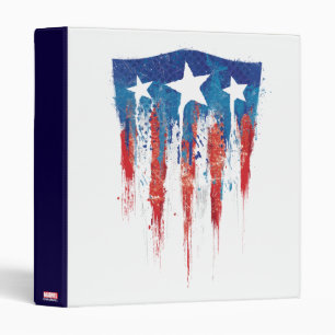 Captain America Retro Shield Paint Brush Strokes Binder