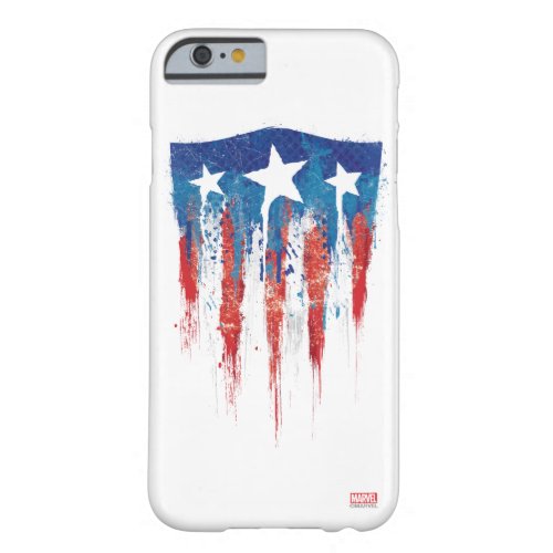 Captain America Retro Shield Paint Brush Strokes Barely There iPhone 6 Case
