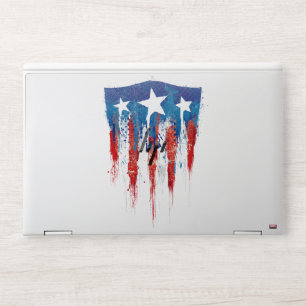 Captain America Retro Shield Paint Brush Strokes HP Laptop Skin