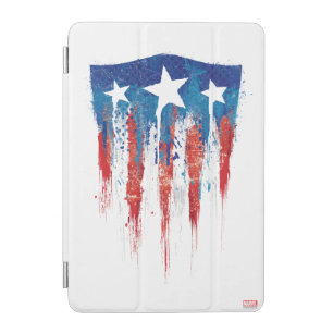 Captain America Retro Shield Paint Brush Strokes iPad Mini Cover