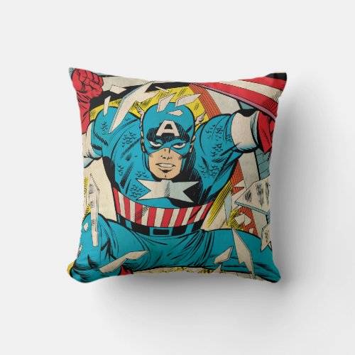 Captain America Revival Throw Pillow