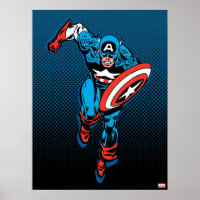 Captain America Run Poster