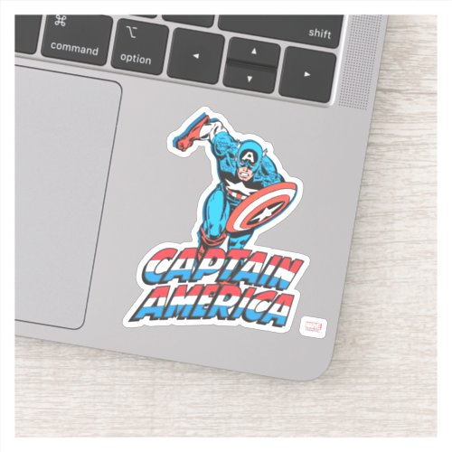 Captain America Run Sticker