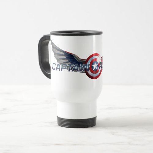 Captain America Shield And Wings Travel Mug