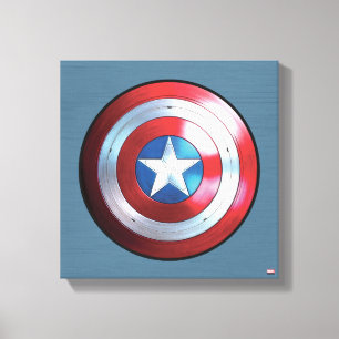 Captain America Shield Badge Canvas Print