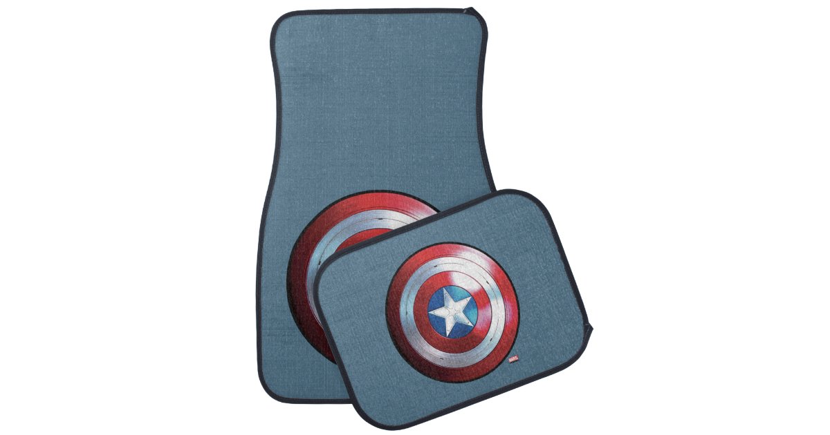 Captain America Shield Badge Car Floor Mat | Zazzle