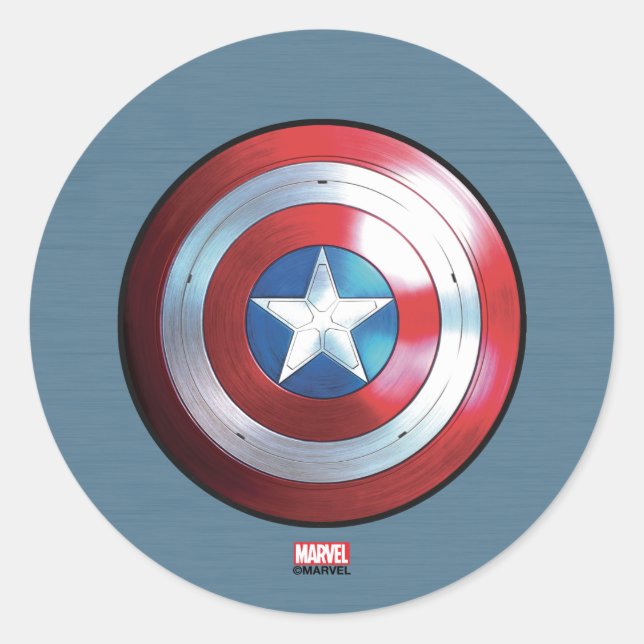 Captain America Shield Badge Classic Round Sticker (Front)