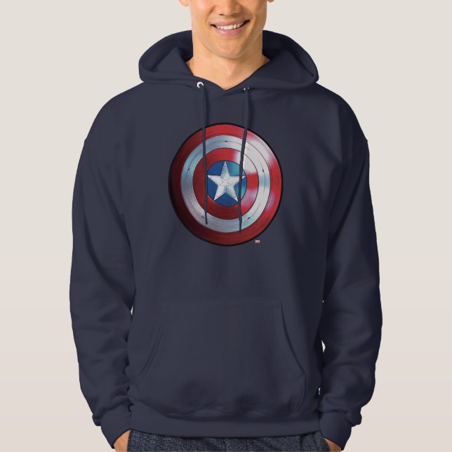 Captain America Shield Badge Hoodie (Front)