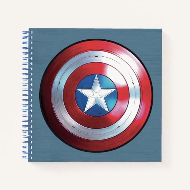 Captain America Shield Badge Notebook (Front)