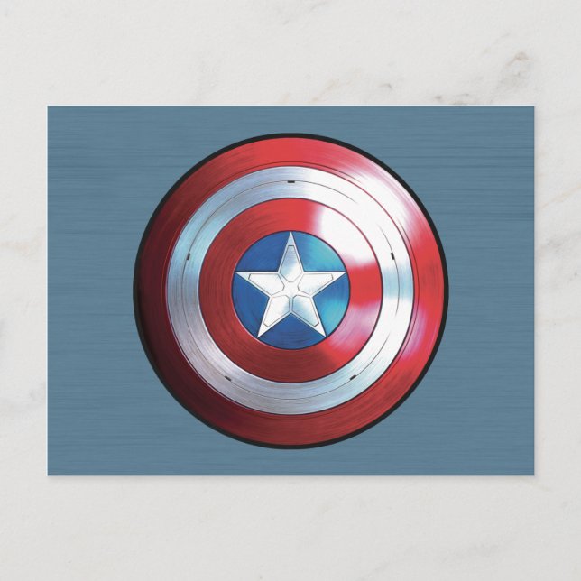 Captain America Shield Badge Postcard (Front)