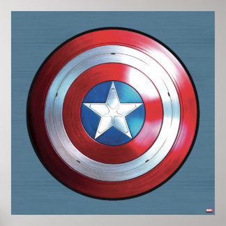 Captain America Shield Badge Poster