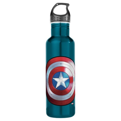 Captain America Shield Badge Stainless Steel Water Bottle - The Falcon And The Winter Soldier | Check out this badge of Captain America's Star Shield!