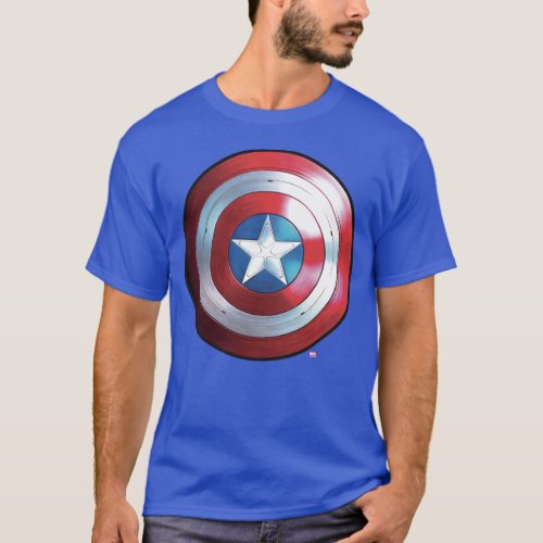 Captain America Shield Badge T_Shirt