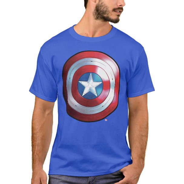 Captain America Shield Badge Fabric | Zazzle