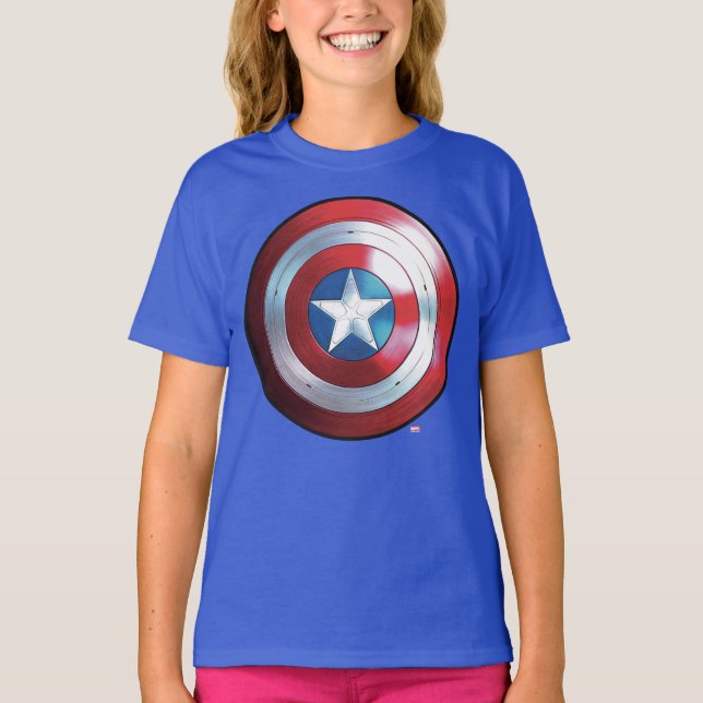 Captain America Shield Badge T-Shirt (Front)