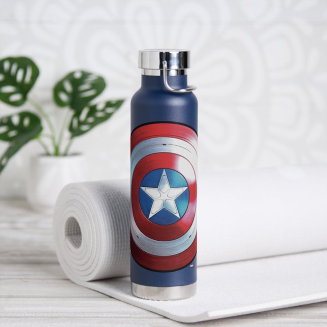 Marvel Captain America Shield Water Bottle Blue