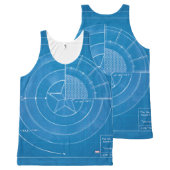 Captain America Shield Blueprint All-Over-Print Tank Top (Front and Back)