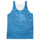 Captain America Shield Blueprint All-Over-Print Tank Top (Front)