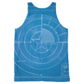 Captain America Shield Blueprint All-Over-Print Tank Top (Back)